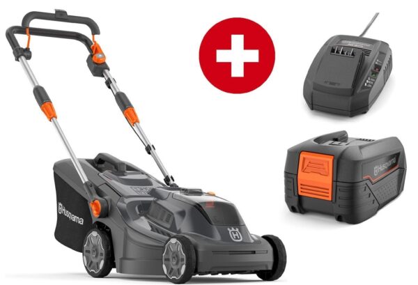 Husqvarna Akku-Rasenmäher Aspire LC34-P4A mit Akku B72 und Ladegerät C70